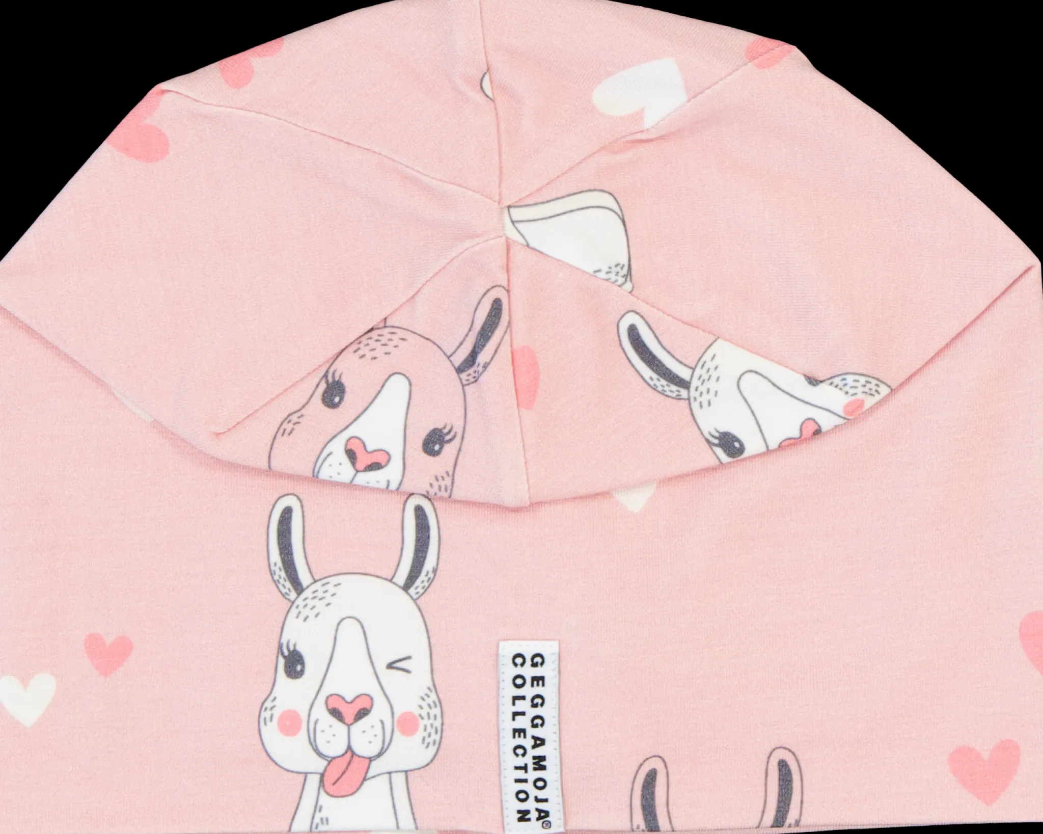 Barn Geggamoja Vintermössor|Bambukläder<Mössa Bambu fleecefodrad Lama Rosa