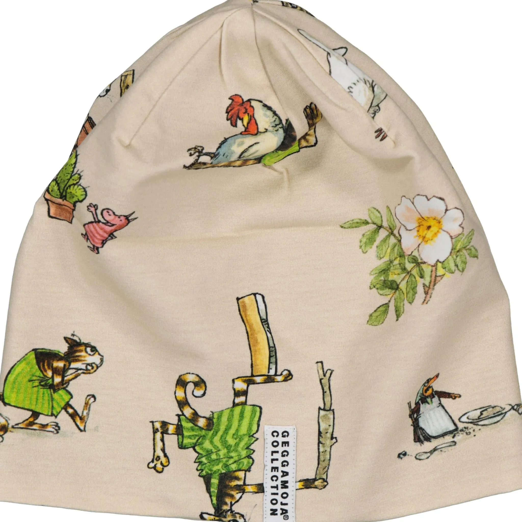 Barn Geggamoja Vintermössor<Mössa fleecefodrad Pettson och Findus Beige