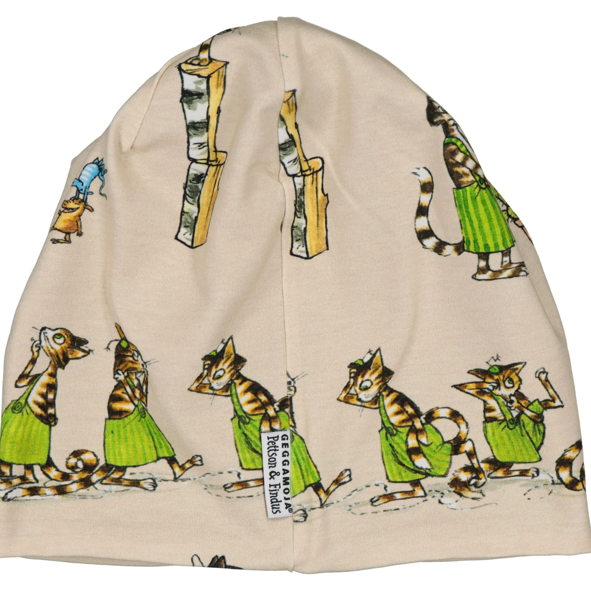 Barn Geggamoja Vintermössor<Mössa fleecefodrad Pettson och Findus Beige