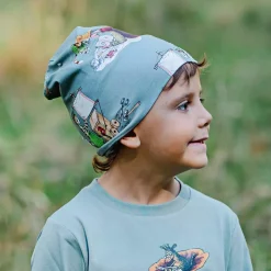 Barn Geggamoja Vintermössor<Mössa Fleecefodrad Pettson och Findus Grön