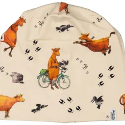 Barn Geggamoja Tunna Mössor<Mössa Mamma Mu och Kråkan Beige