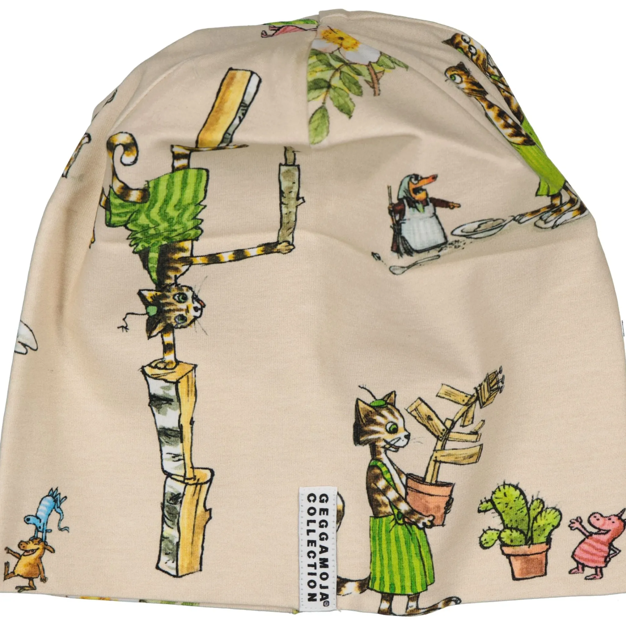 Barn Geggamoja Tunna Mössor<Mössa Pettson och Findus Beige