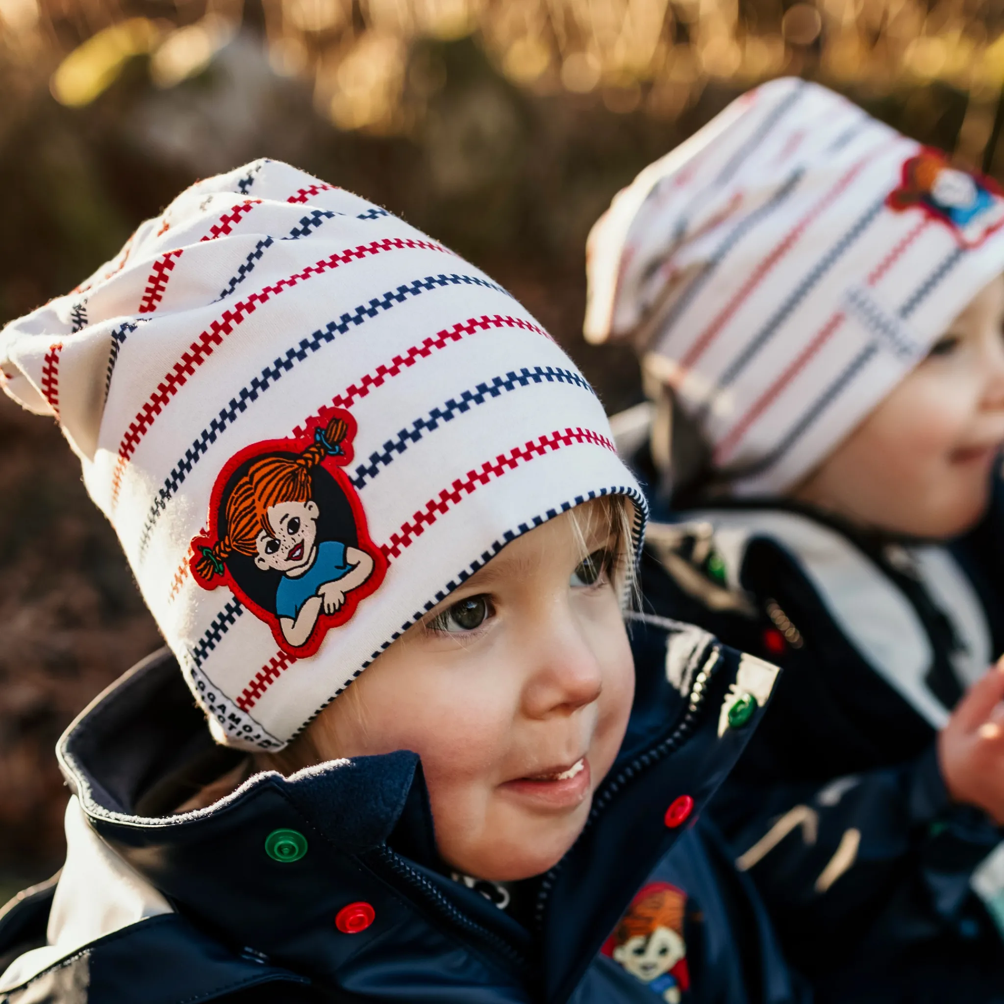 Barn Geggamoja Tunna Mössor<Mössa Pippi Långstrump Randig