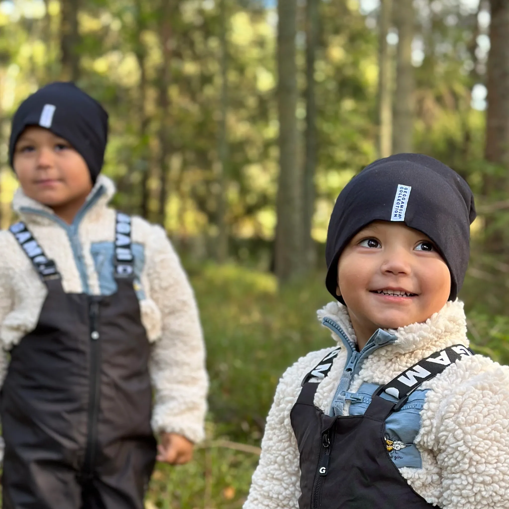 Barn Geggamoja Tunna Mössor<Mössa Topline Svart