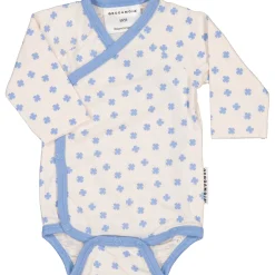 Barn Geggamoja Bodys|Bambukläder<Omlottbody Bambu Blå Klöver