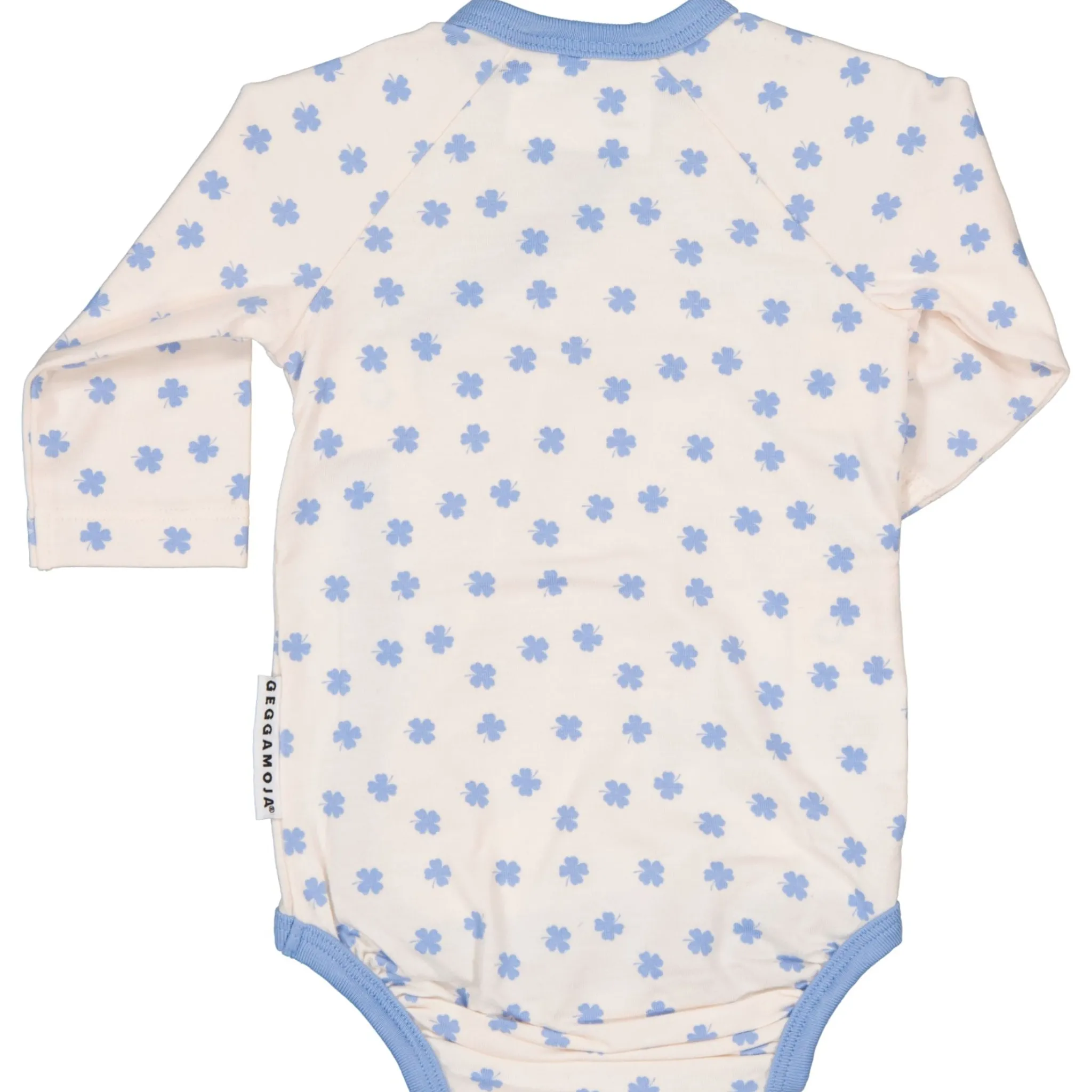 Barn Geggamoja Bodys|Bambukläder<Omlottbody Bambu Blå Klöver