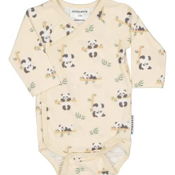 Barn Geggamoja Bodys|Bambukläder<Omlottbody Bambu Panda Beige