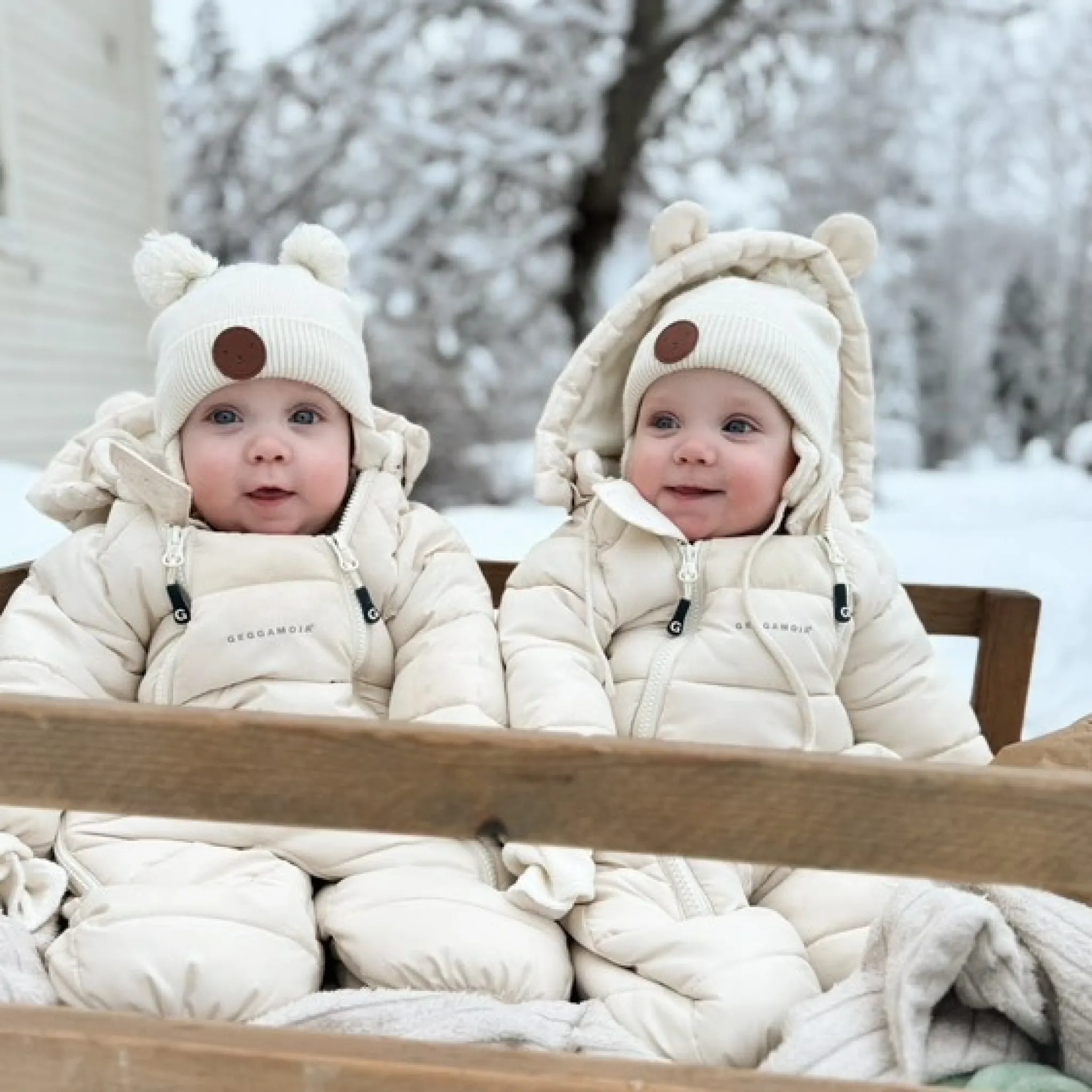 Barn Geggamoja Overaller|Nyfödd<Overall Baby Beige