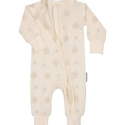 Barn Geggamoja Pyjamas Heldräkt|Bambukläder<Pyjamas Bambu Klöver Beige