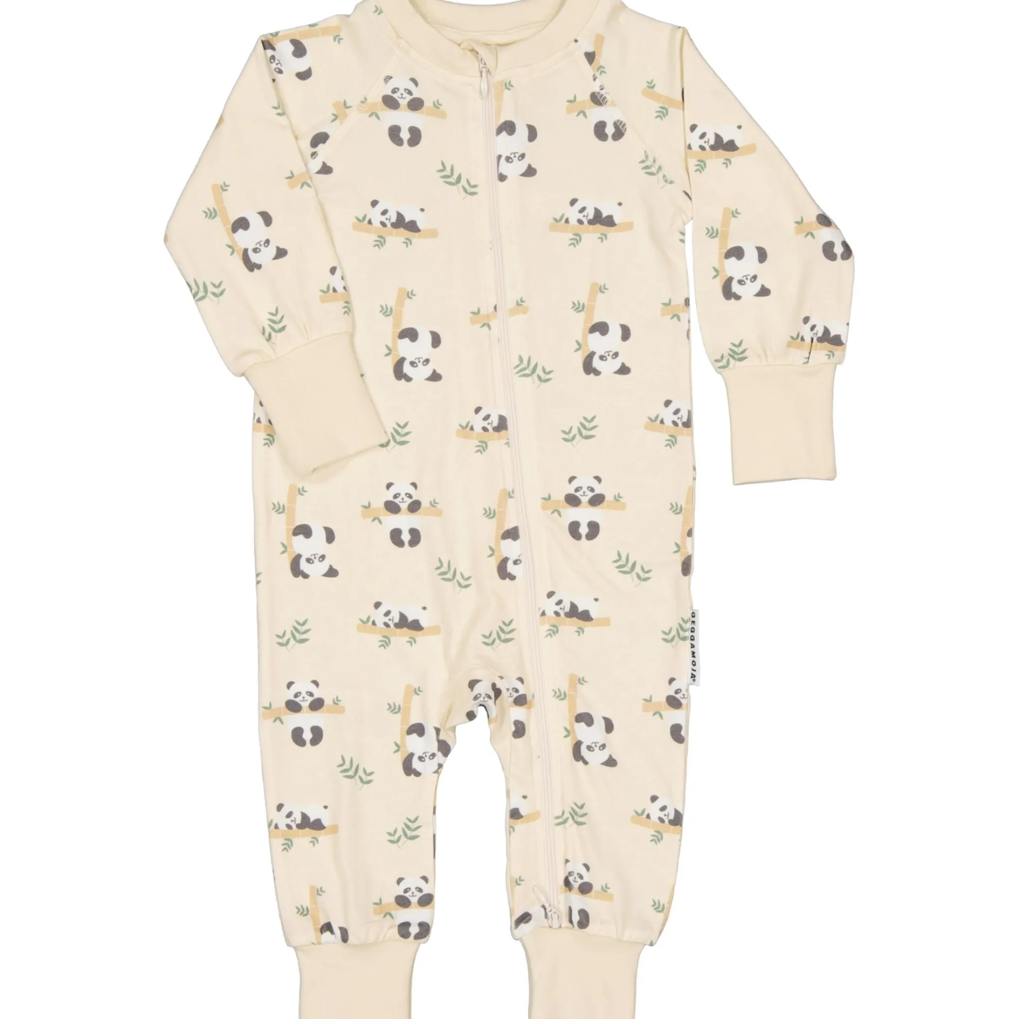 Barn Geggamoja Pyjamas Heldräkt|Bambukläder<Pyjamas Bambu Panda Beige