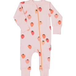 Barn Geggamoja Pyjamas Heldräkt|Bambukläder<Pyjamas Bambu Strawberry