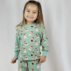 Barn Geggamoja Pyjamas Tvådelad|Bambukläder<Pyjamas tvådelad Bambu Doddi Jul