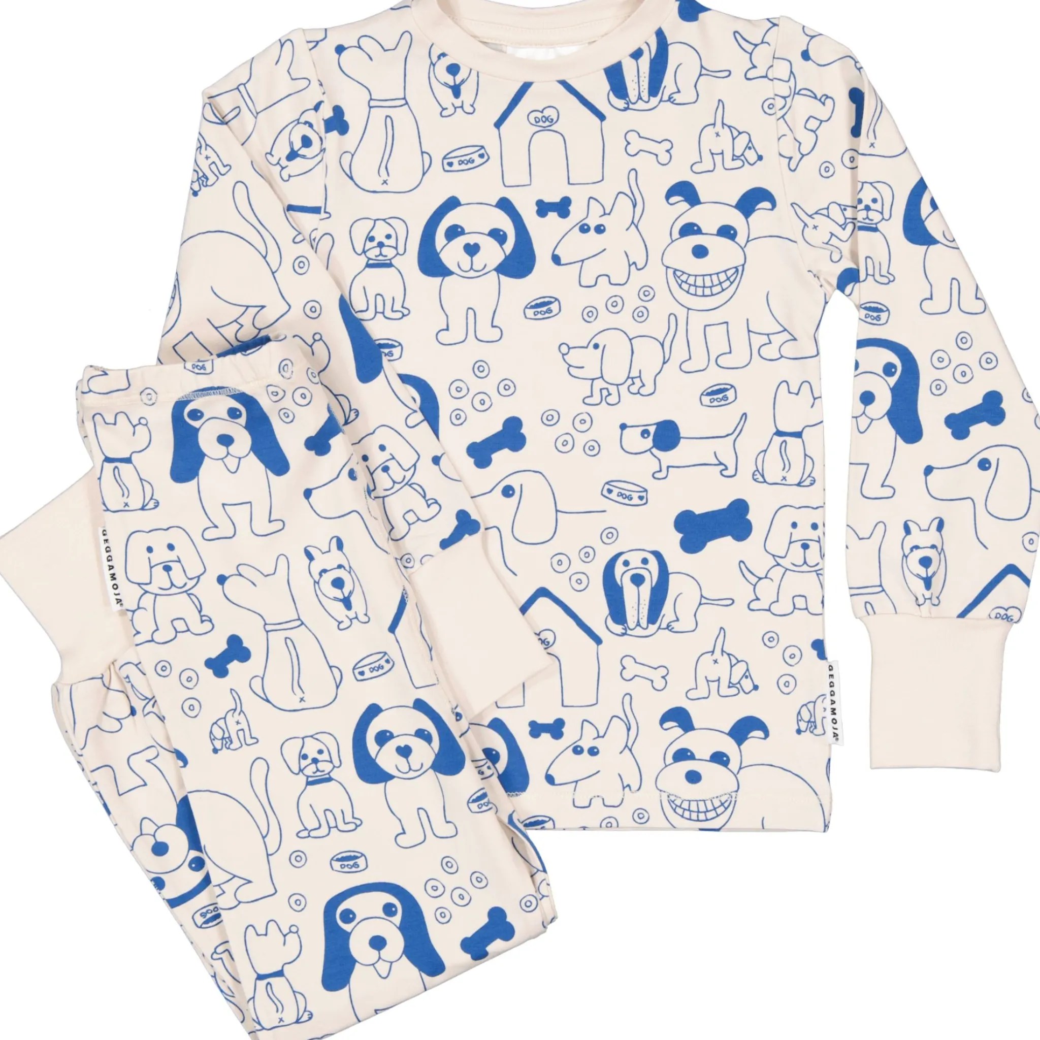 Barn Geggamoja Pyjamas Tvådelad|Bambukläder<Pyjamas tvådelad Bambu Dogs