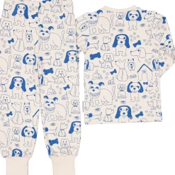 Barn Geggamoja Pyjamas Tvådelad|Bambukläder<Pyjamas tvådelad Bambu Dogs