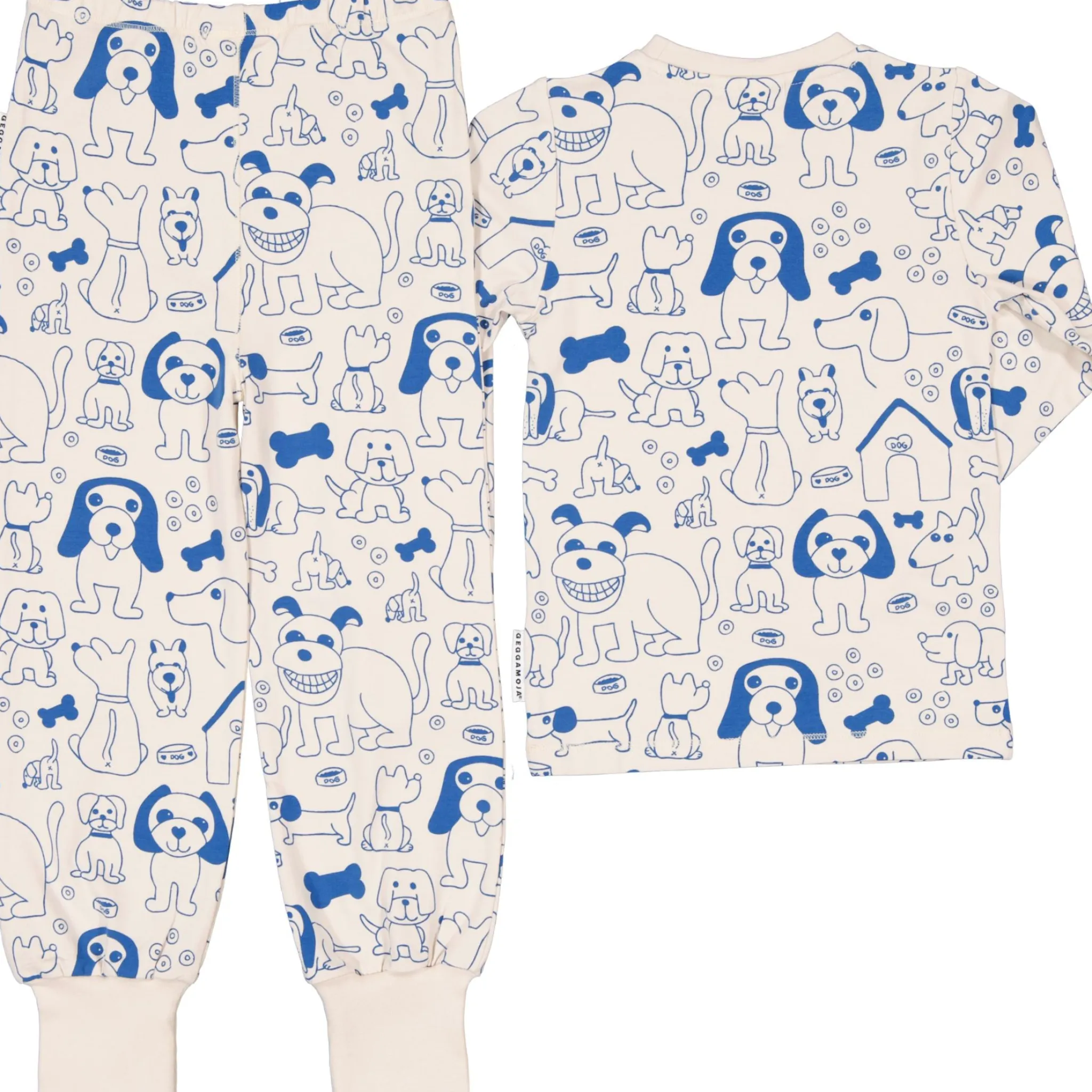 Barn Geggamoja Pyjamas Tvådelad|Bambukläder<Pyjamas tvådelad Bambu Dogs