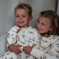 Barn Geggamoja Pyjamas Tvådelad|Bambukläder<Pyjamas tvådelad Bambu Panda Beige