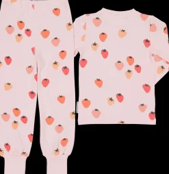 Barn Geggamoja Pyjamas Tvådelad|Bambukläder<Pyjamas tvådelad Bambu Strawberry