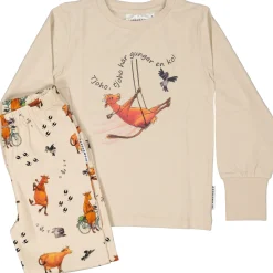 Barn Geggamoja Pyjamas Tvådelad<Pyjamas tvådelad Mamma Mu och Kråkan Beige