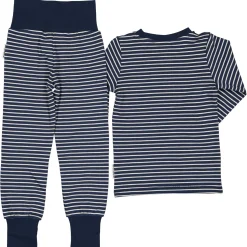 Barn Geggamoja Pyjamas Tvådelad<Pyjamas tvådelad Navy/Beige
