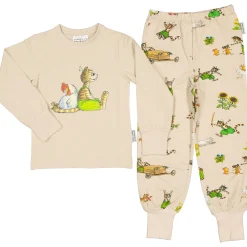 Barn Geggamoja Pyjamas Tvådelad<Pyjamas tvådelad Pettson och Findus Beige