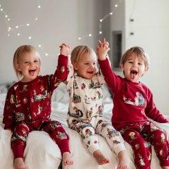 Barn Geggamoja Pyjamas Tvådelad<Pyjamas tvådelad Pettson och Findus Röd - Julpyjamas
