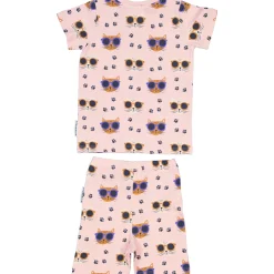 Barn Geggamoja Shorts|T-Shirts<Pyjamas-set Bambu Cool Cats Rosa