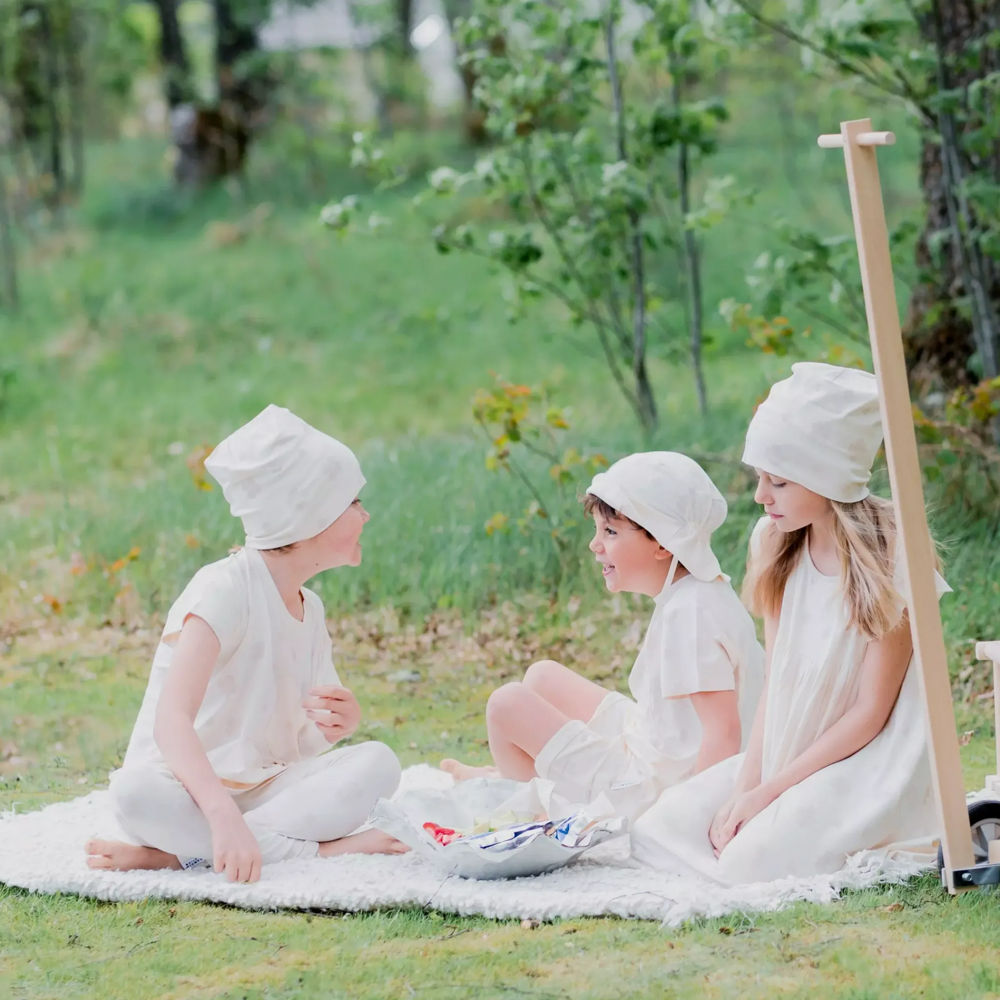 Barn Geggamoja Shorts|T-Shirts<Pyjamas-set Bambu Klöver Beige