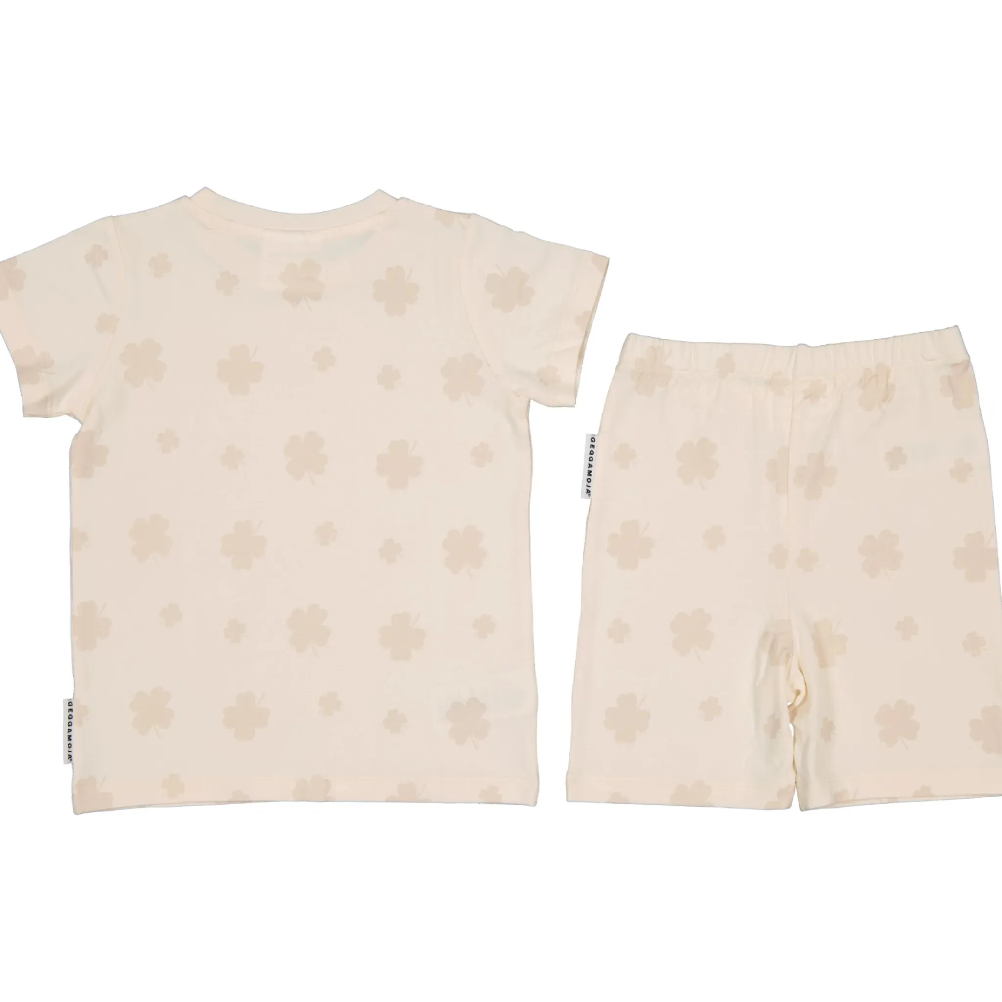 Barn Geggamoja Shorts|T-Shirts<Pyjamas-set Bambu Klöver Beige