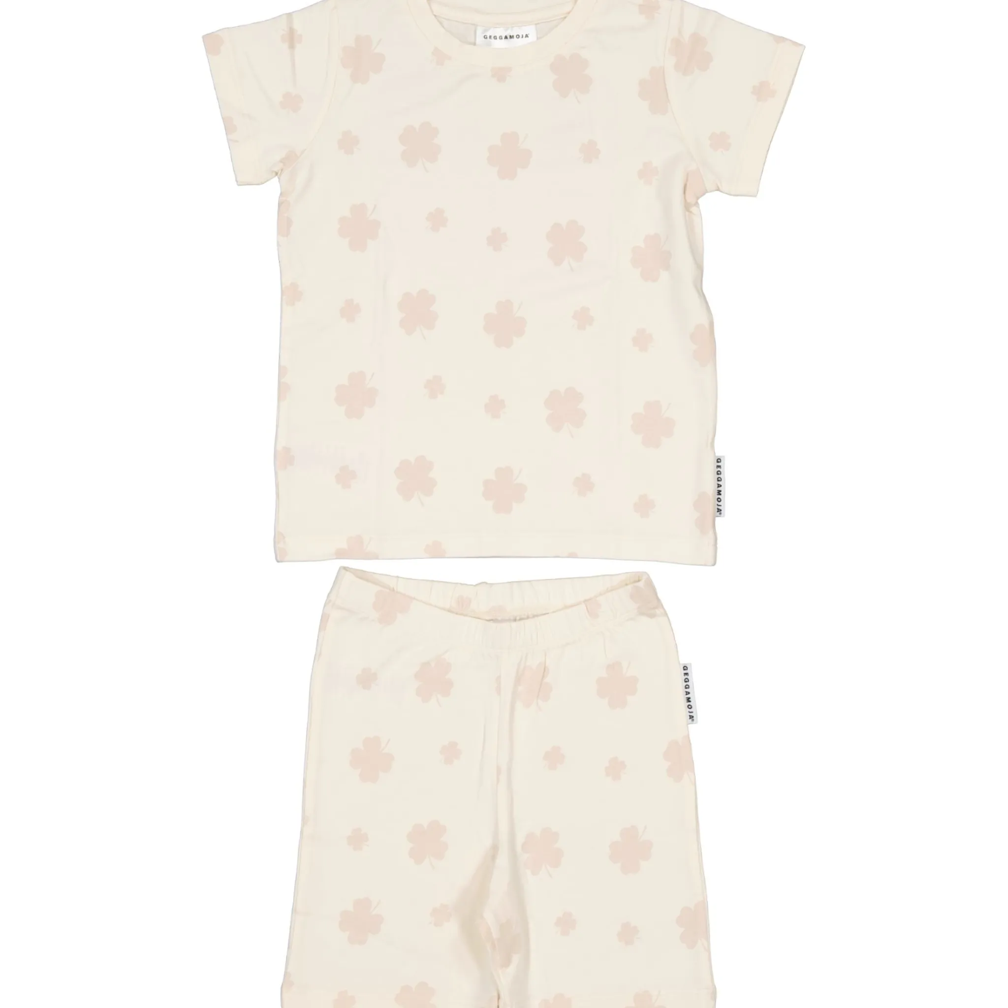 Barn Geggamoja Shorts|T-Shirts<Pyjamas-set Bambu Klöver Beige