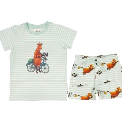Barn Geggamoja Shorts|T-Shirts<Pyjamas-set Mamma Mu och Kråkan Mint/Vit