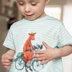 Barn Geggamoja Shorts|T-Shirts<Pyjamas-set Mamma Mu och Kråkan Mint/Vit