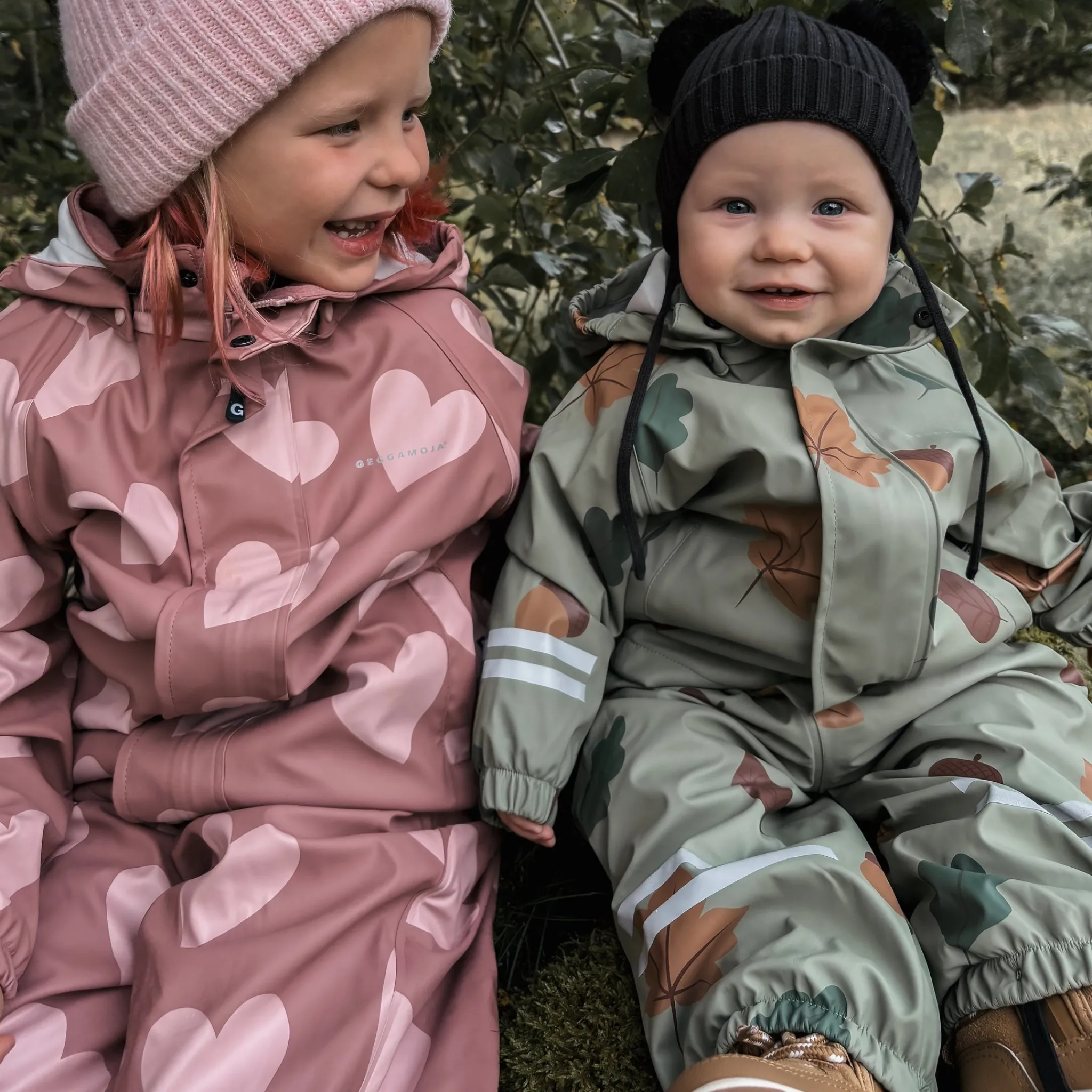 Barn Geggamoja Skal Och Regnkläder|Fleecekläder<Regnkläder Fleecefodrat Hjärtan