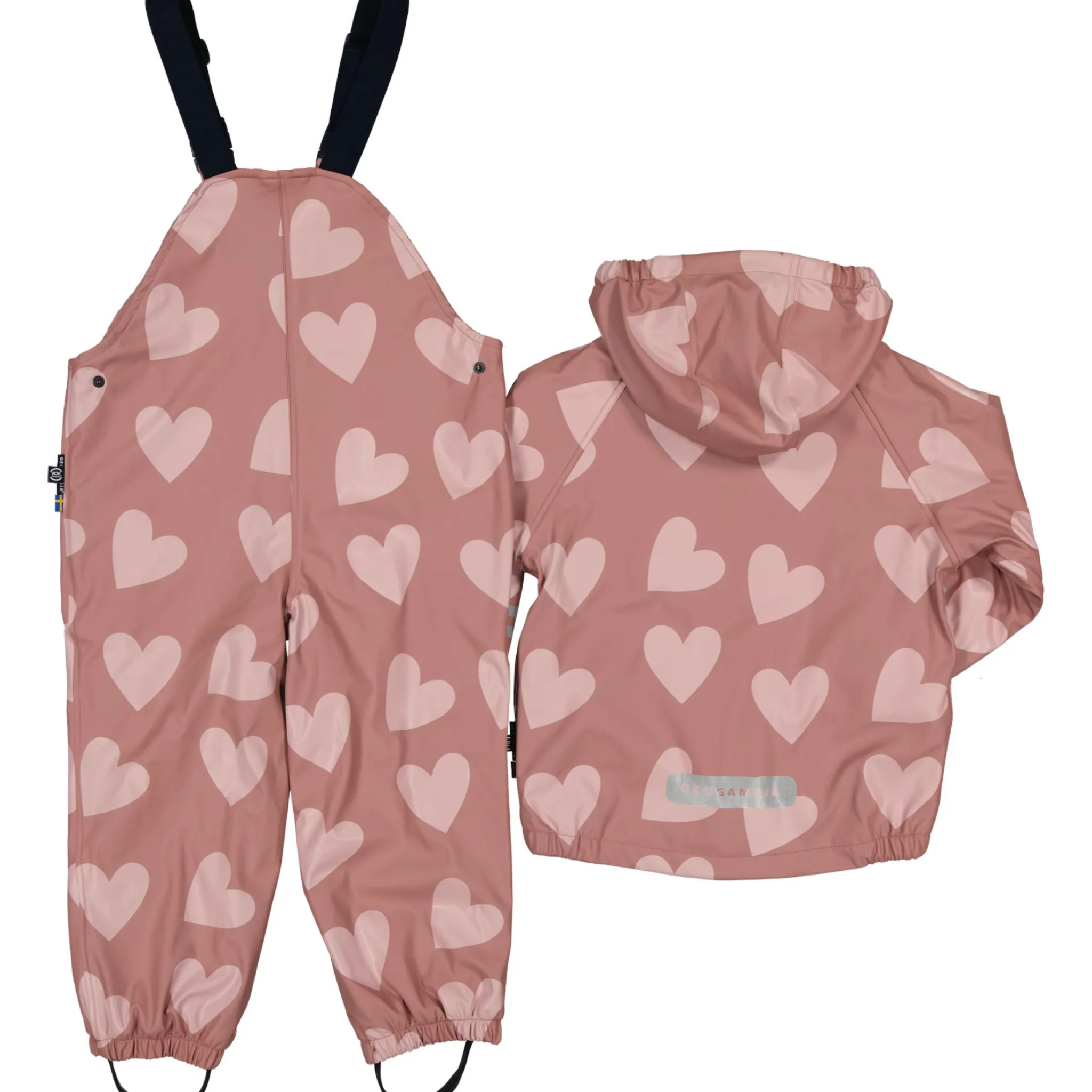 Barn Geggamoja Skal Och Regnkläder|Fleecekläder<Regnkläder Fleecefodrat Hjärtan