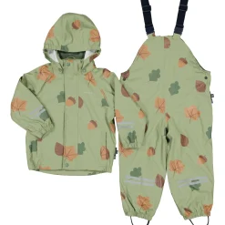 Barn Geggamoja Skal Och Regnkläder|Fleecekläder<Regnkläder Fleecefodrat Löv