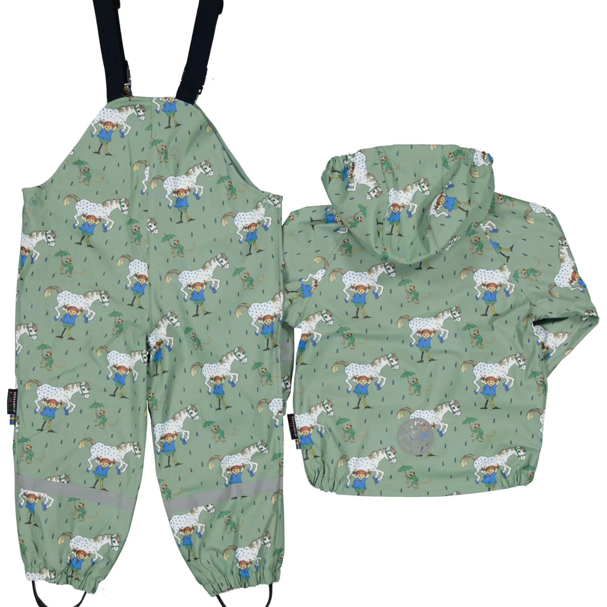 Barn Geggamoja Skal Och Regnkläder|Fleecekläder<Regnkläder Fleecefodrat Pippi Långstrump