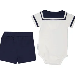 Barn Geggamoja Shorts|Bodys<Seglarset Baby Vit