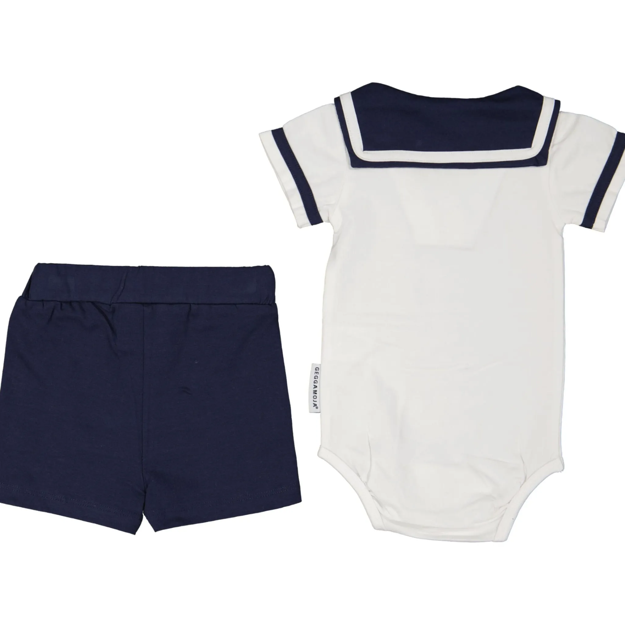 Barn Geggamoja Shorts|Bodys<Seglarset Baby Vit