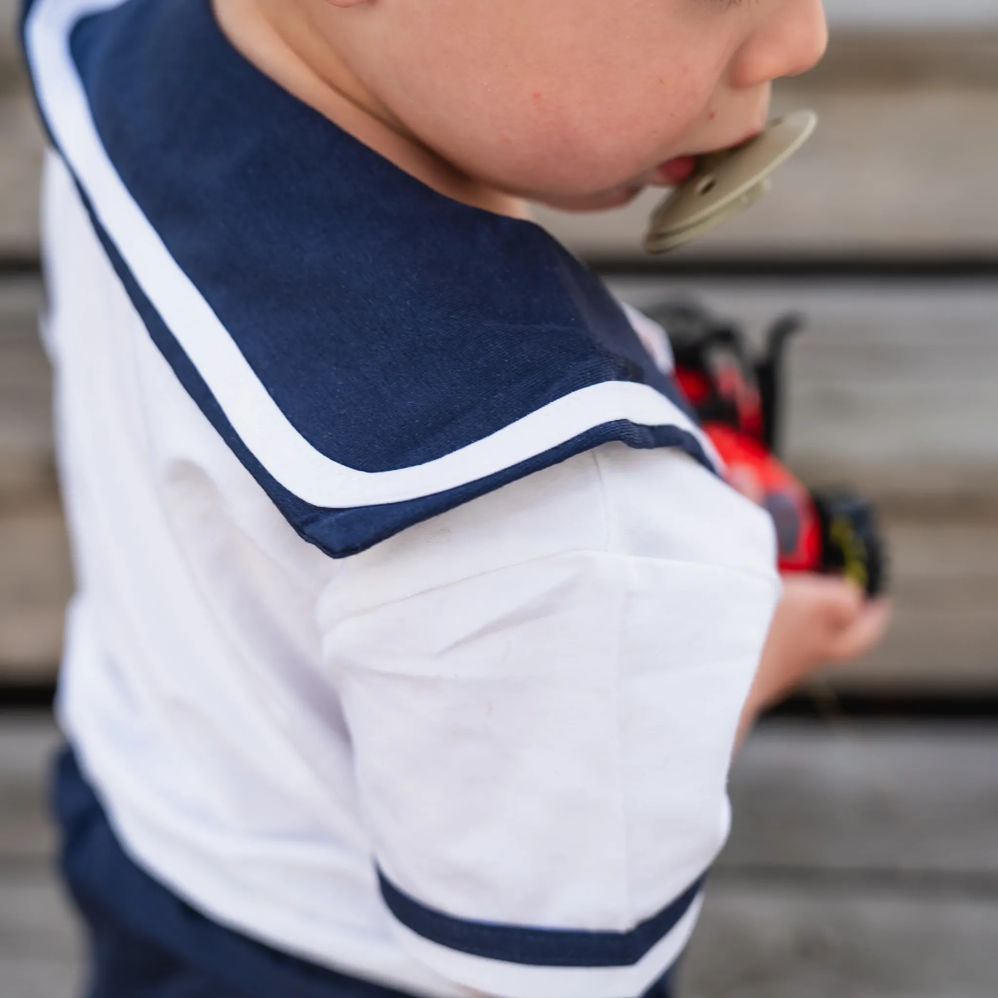 Barn Geggamoja Shorts|Bodys<Seglarset Baby Vit