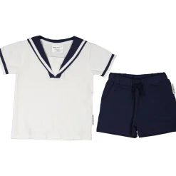Barn Geggamoja Shorts|T-Shirts<Seglarset Vit