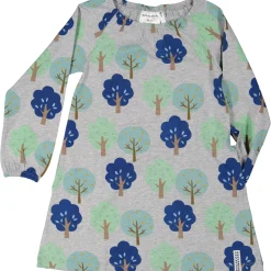 Barn Geggamoja Bambukläder<Singoallaklänning i bambu Träd grå