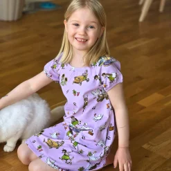 Barn Geggamoja Klänningar<Singoallaklänning Pettson och Findus Lila