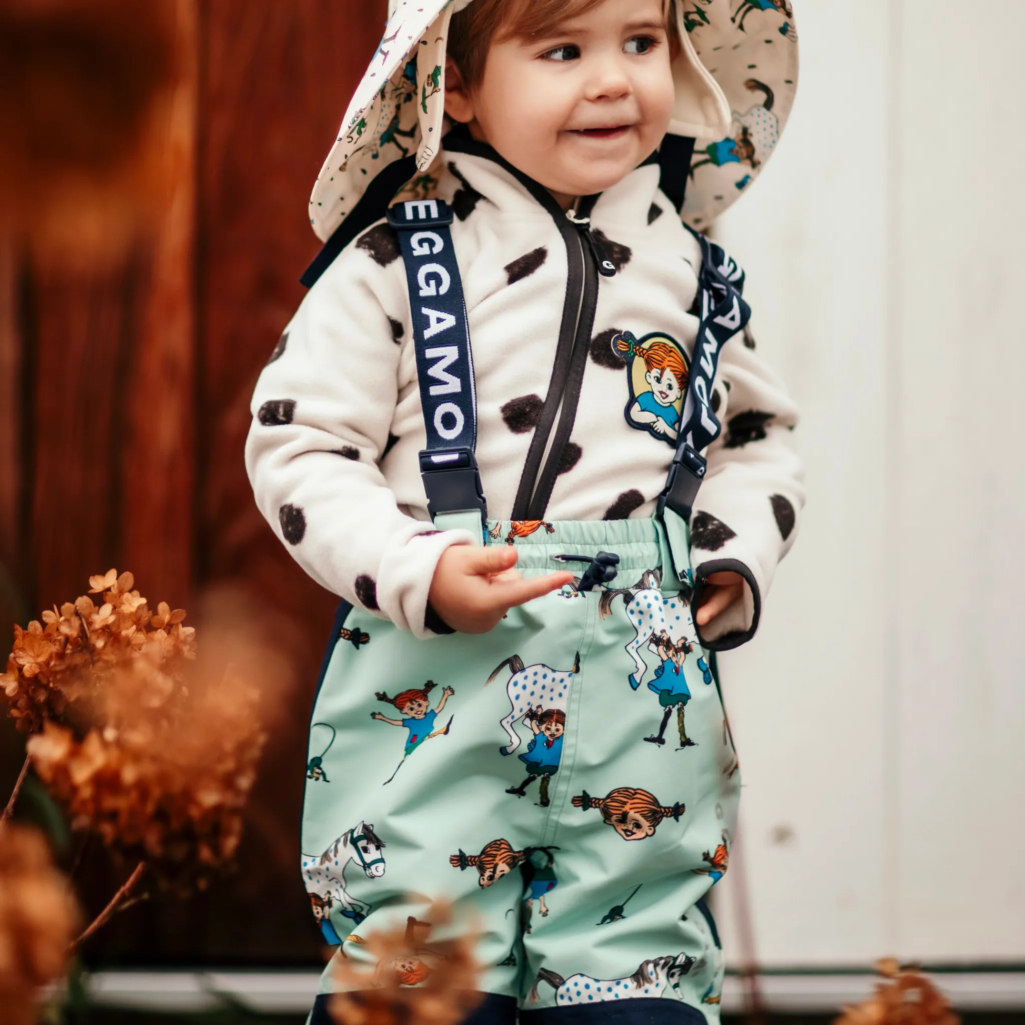 Barn Geggamoja Skal Och Regnkläder<Skalbyxor Pippi Långstrump Mint