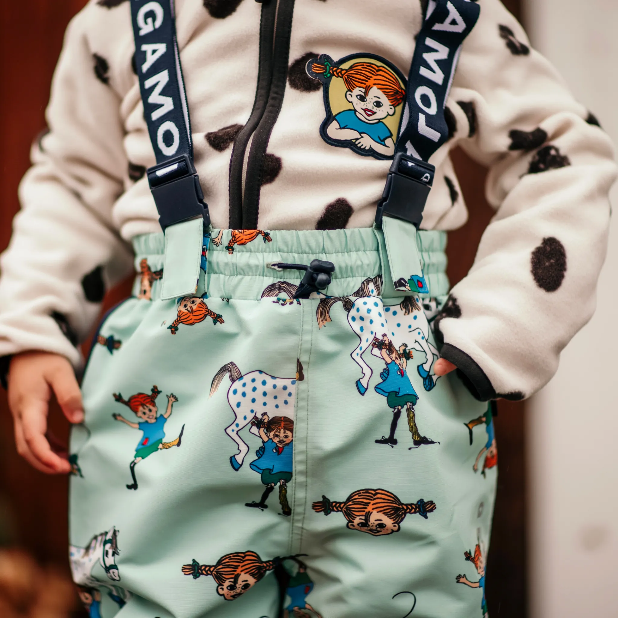 Barn Geggamoja Skal Och Regnkläder<Skalbyxor Pippi Långstrump Mint