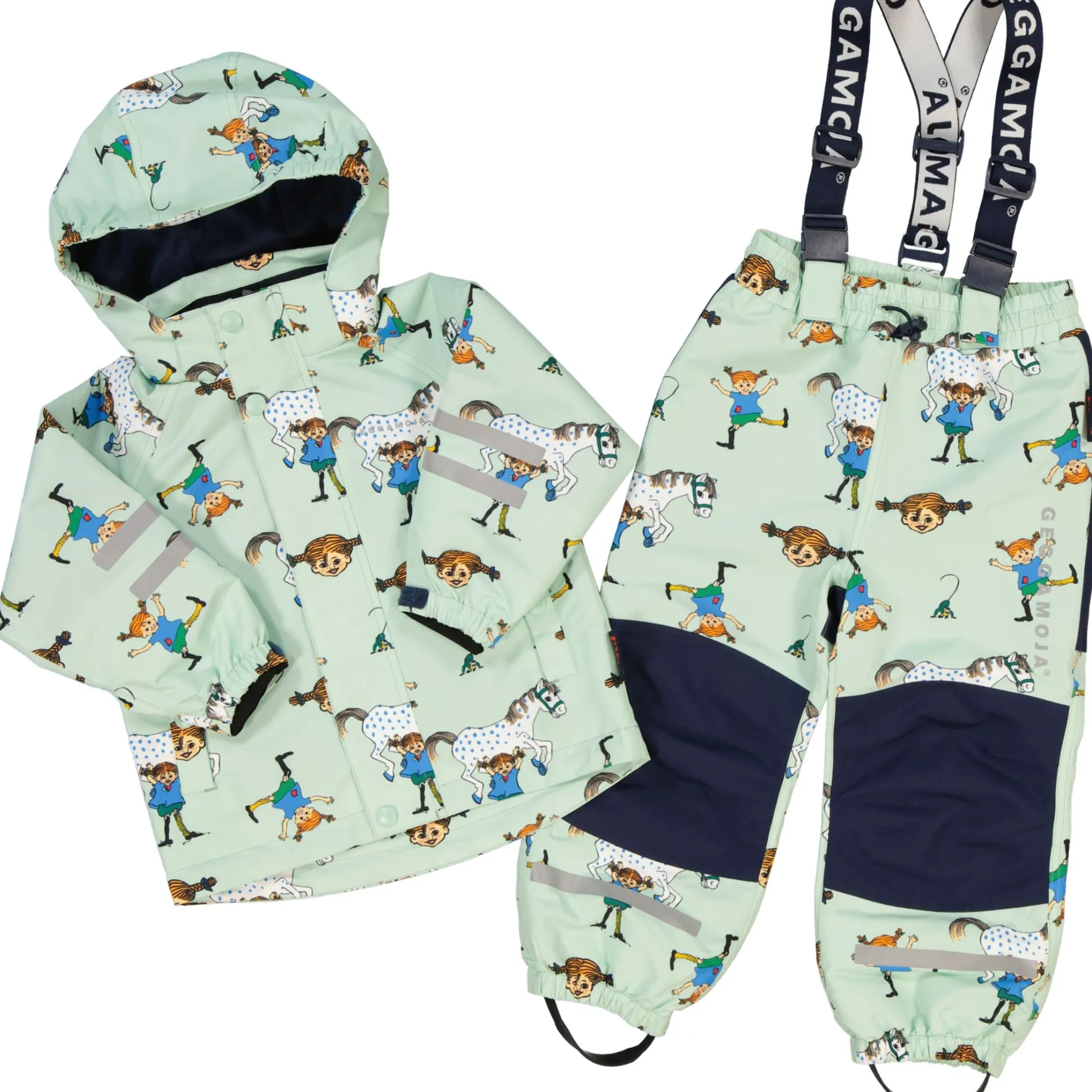 Barn Geggamoja Jackor|Skal Och Regnkläder<Skaljacka Pippi Långstrump Mint