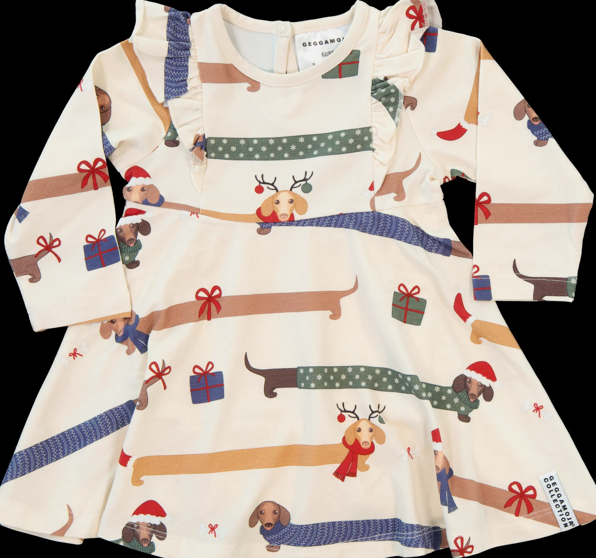 Barn Geggamoja Klänningar|Bambukläder<Snurrklänning Bambu Jultaxar