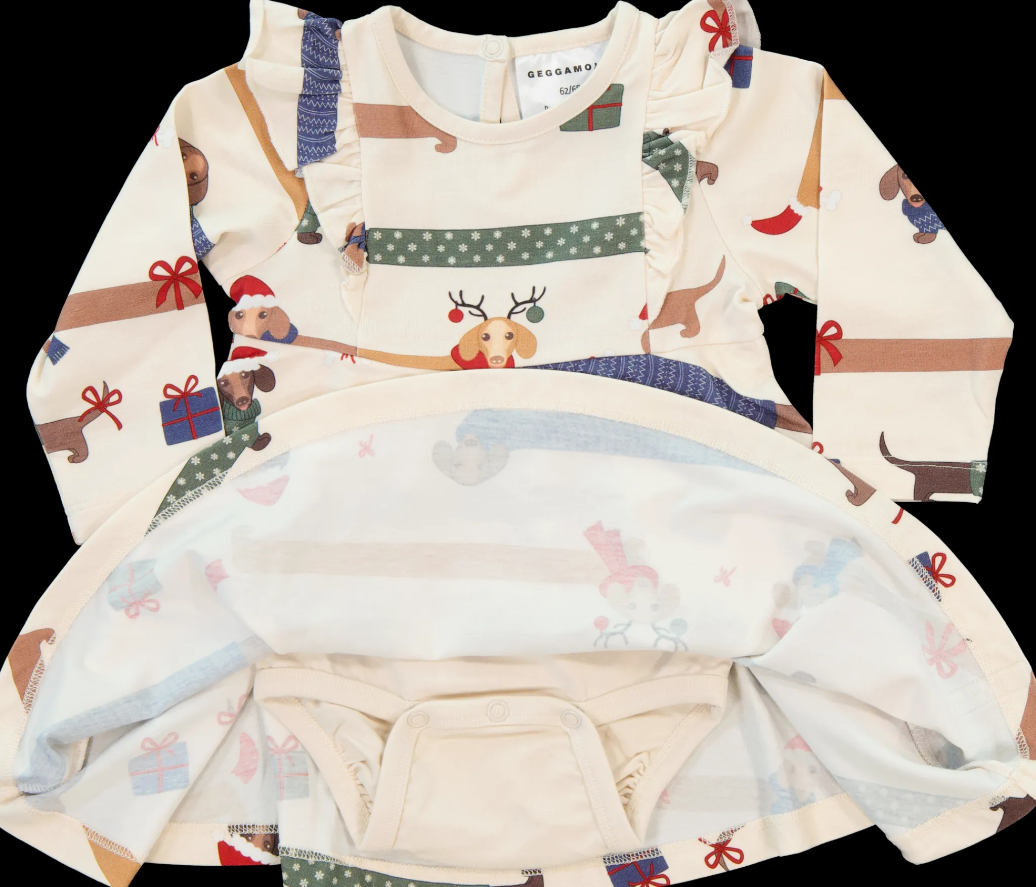 Barn Geggamoja Klänningar|Bambukläder<Snurrklänning Bambu Jultaxar