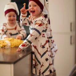 Barn Geggamoja Klänningar|Bambukläder<Snurrklänning Bambu Jultaxar