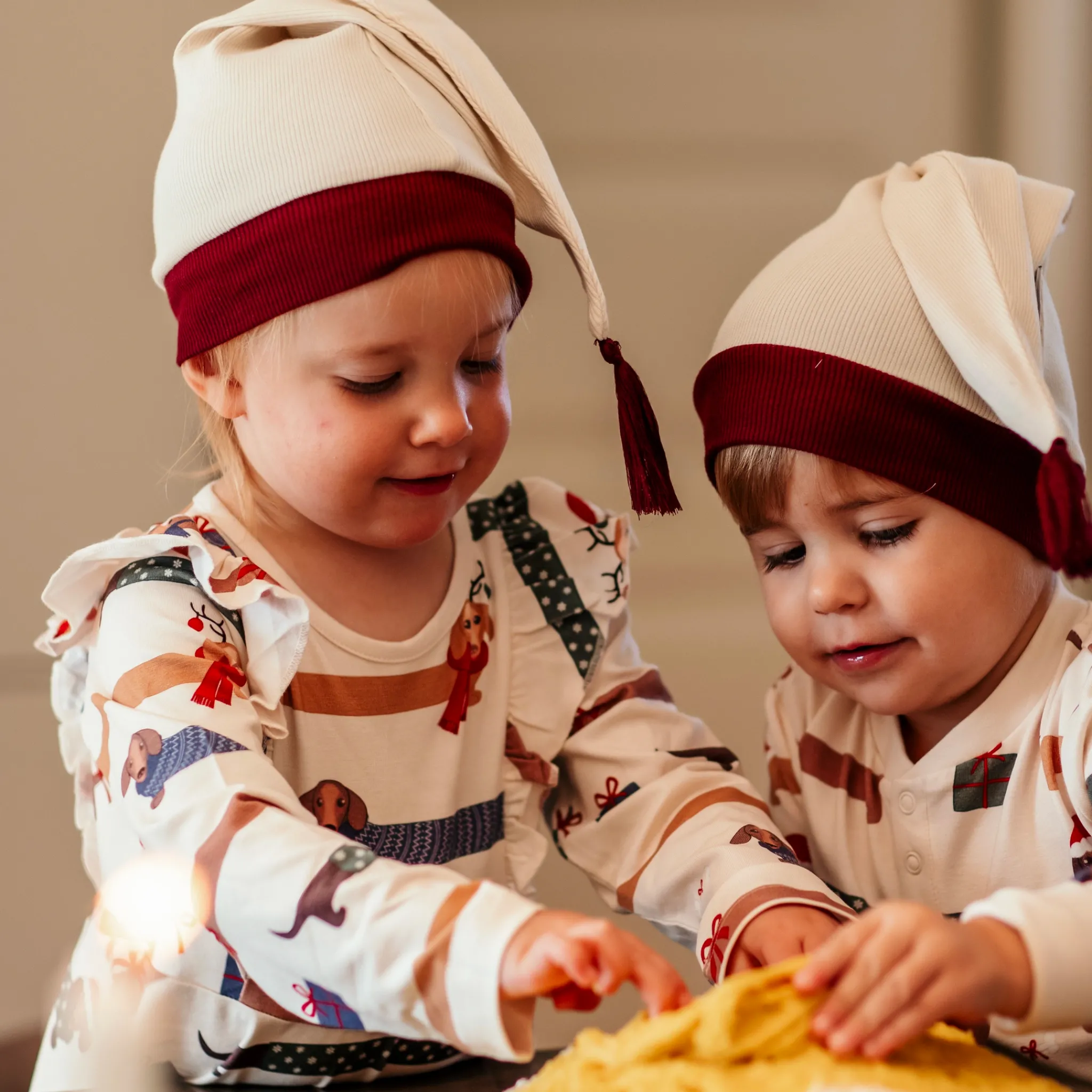 Barn Geggamoja Klänningar|Bambukläder<Snurrklänning Bambu Jultaxar