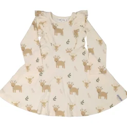 Barn Geggamoja Klänningar|Bambukläder<Snurrklänning Bambu Ren Beige