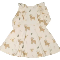 Barn Geggamoja Klänningar|Bambukläder<Snurrklänning Bambu Ren Beige
